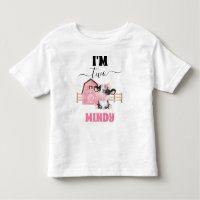 Barn Cow Imprimir camiseta de segundo cumpleaños