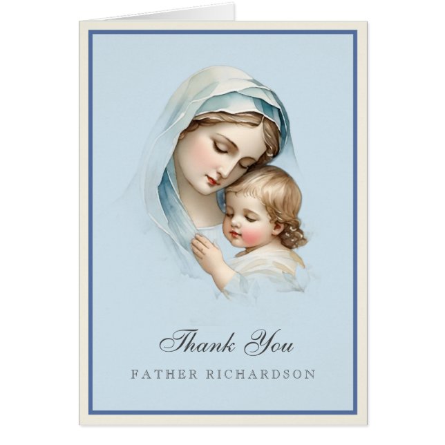 Bebé bautismal Gracias por el sacerdote (Frente)