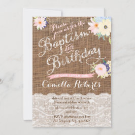 bebé bautismo e invitaciones de cumpleaños
