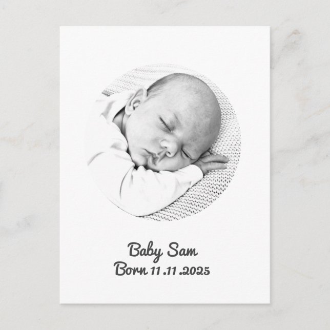 bebé bebé niña invitación foto personalizado (Anverso)