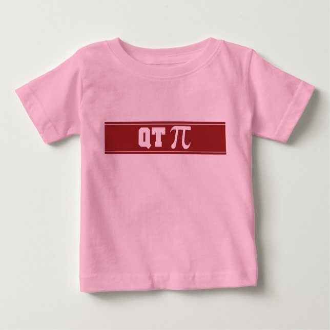 Bebé bebé niño pequeño Cutie Pie QT Pi Camiseta (Anverso)