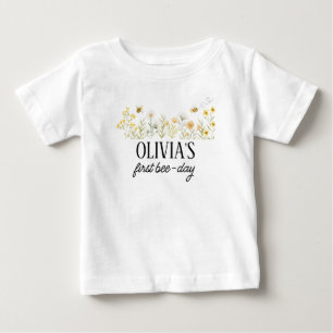 Bebé Bee Birthday Beeday CUALQUIER Camiseta DE EDAD