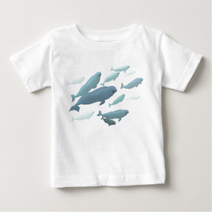 Bebé Beluga Camiseta de ballena Cute arte de balle