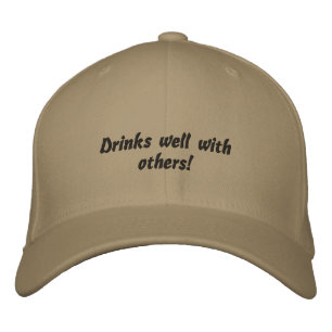 Bebe bien con otros Gorras graciosos bordadas