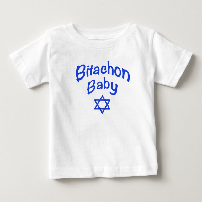 Bebé Bitachon Camiseta Azul Real (Anverso)