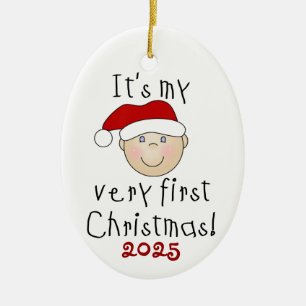Bebé blanco 1.ᵉʳ Ornamento navideño