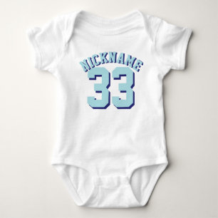 Bebé blanco y acuático   Diseño de Jersey Deportiv