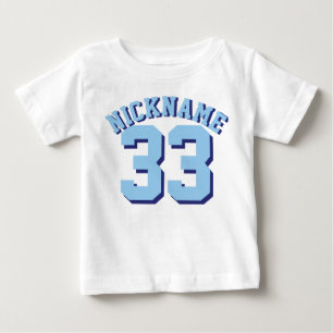 Bebé blanco y azul Deportes Jersey Design