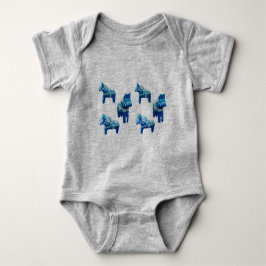 Bebé Blue Dala Horse Body Suite