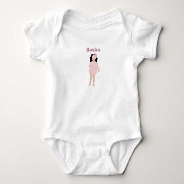 Bebé Body de camiseta para muñeca (Anverso)