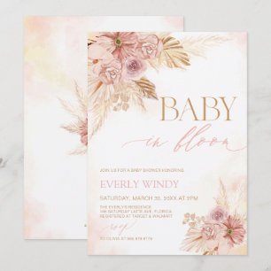 Bebé boho en Bloom Pampas Invitado Fiesta de Baby 