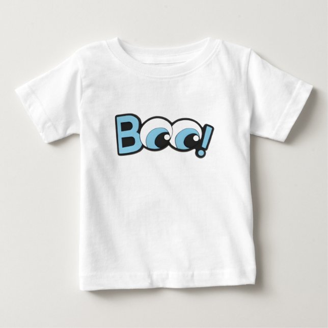 Bebé ¡Boo! Camiseta de ojos personalizado (Anverso)