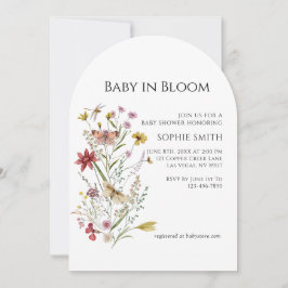 Bebé Botánico En Invitación De Bloom