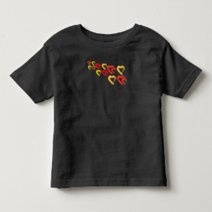 Bebé Brote de Corazones de Fuego, pequeña camiseta