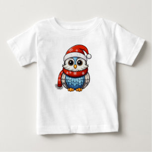 Bebé Búho Navideño Adorable – Diseño de Camiseta para N