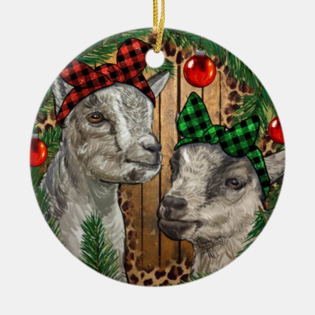 Bebé Cabra Ornamento de Navidad Png, Navidad Occid (Frente)