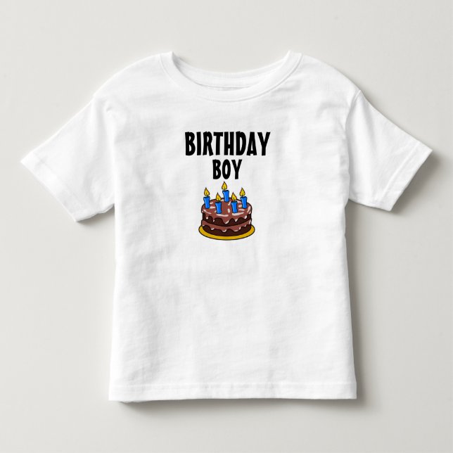 Bebé Cake Toddler camiseta de Birthday Boy (Anverso)