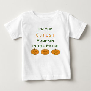 Bebé Calabaza más fina en la camiseta del infante de pa