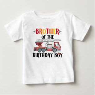 Bebé Camión De Fuego Hermano De La Camiseta Del Niño Cu