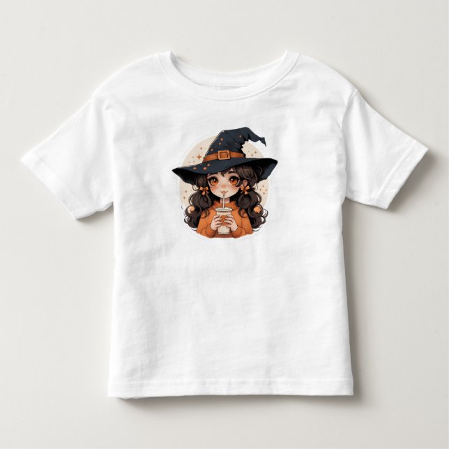 Bebé Camiseta acogedora de Halloween de otoño para niña (Anverso)