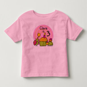 Bebé Camiseta adaptable del cumpleaños de la magdalena