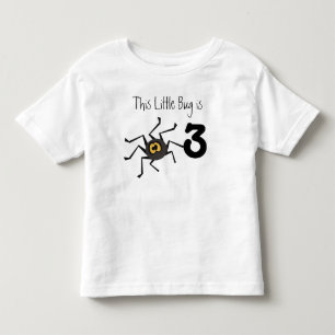 Bebé Camiseta adaptable del cumpleaños del insecto de