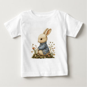 Bebé Camiseta Adorable de Conejo de Elora Pequeña