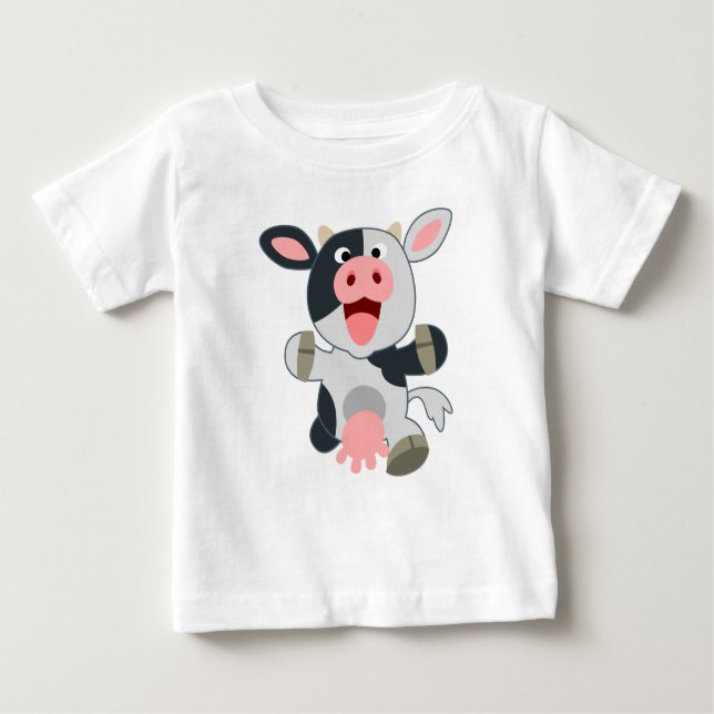 Bebé Camiseta alegre de Personalizado Cow Baby (Anverso)