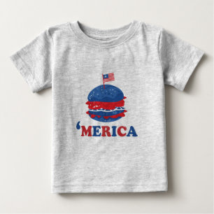 Bebé Camiseta Americana 4 De Julio