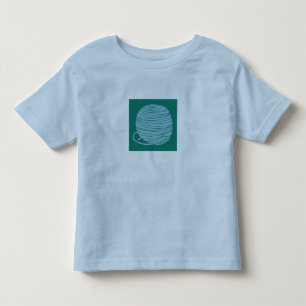Bebé Camiseta azul claro con bola de hilo
