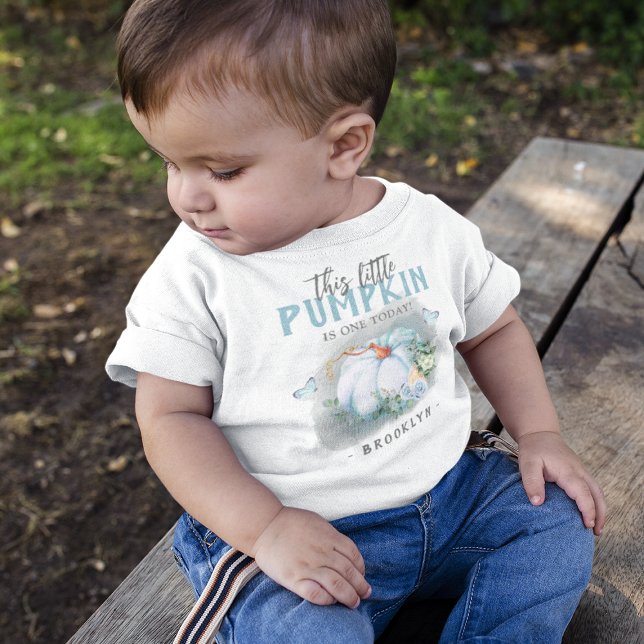 Bebé Camiseta azul de cumpleaños de esta pequeña calaba (Subido por el creador)
