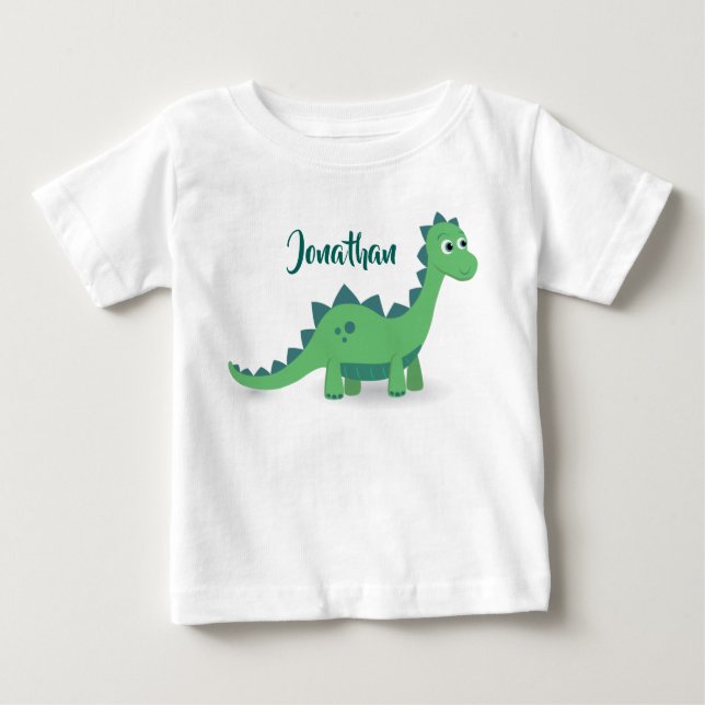 Bebé Camiseta azulverde personalizada de los niños del (Anverso)
