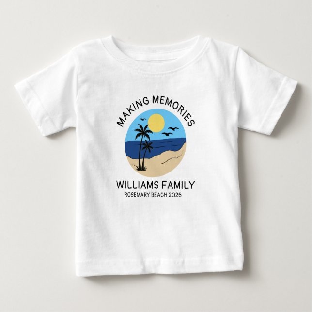 Bebé Camiseta básica de hombre para vacaciones familiar (Anverso)