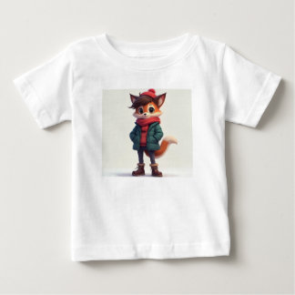 Bebé Camiseta blanca con una foto de un personaje de zo