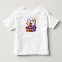 Camiseta Blanca para Niños con Trasnoches de Ghoul