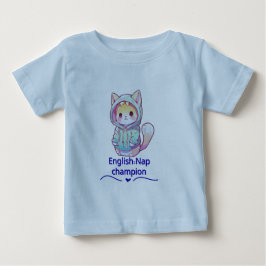 Bebé Camiseta Campeona de la Siesta de Gato Adorable