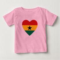 Camiseta cardíaca con bandera de Ghana