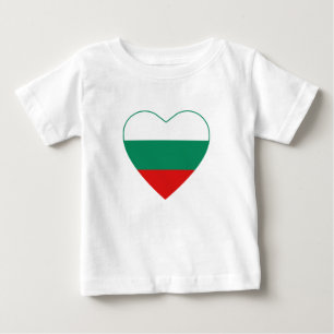 Bebé Camiseta cardíaca de bandera de Bulgaria