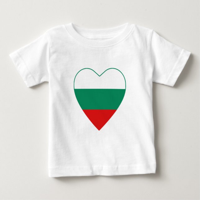 Bebé Camiseta cardíaca de bandera de Bulgaria (Anverso)