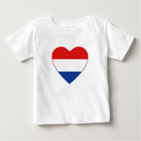 Camiseta cardíaca de bandera de los Países Bajos