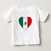 Camiseta cardíaca de bandera de México