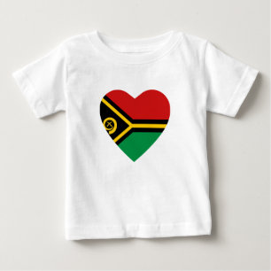 Bebé Camiseta cardíaca de bandera de Vanuatu