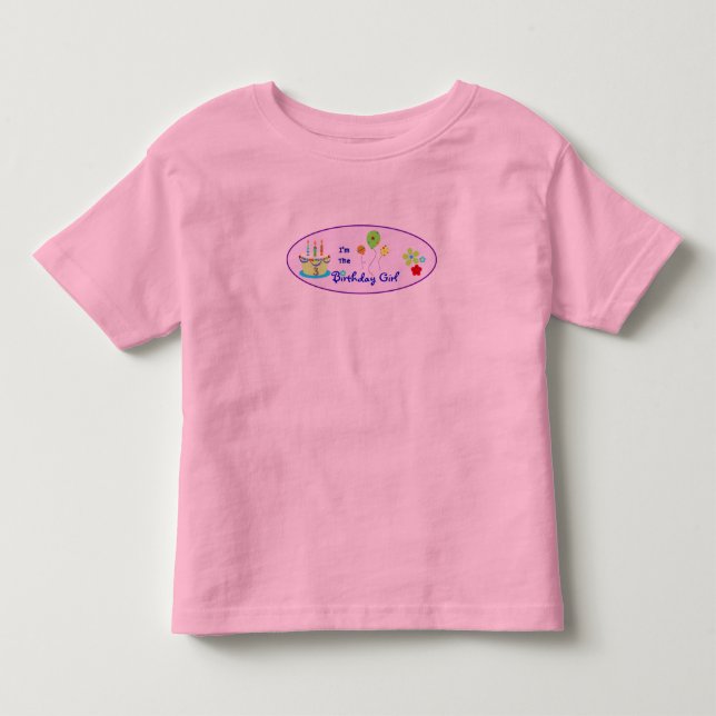 Bebé Camiseta Chica de cumpleaños (Anverso)