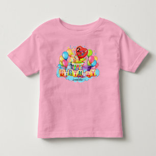 Bebé Camiseta Chicas Pastel de Cumpleaños TU NOMBRE Y E