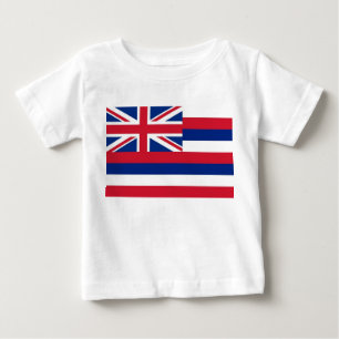 Bebé Camiseta con bandera de Hawái