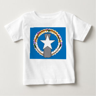 Bebé Camiseta con bandera del norte de las Islas Marian