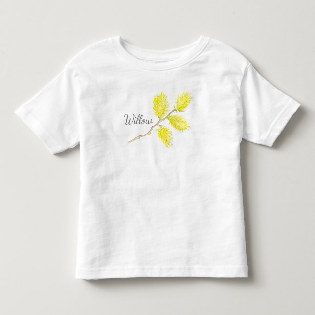 Bebé Camiseta con nombre de arte amarillo (Anverso)