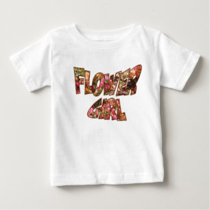 Bebé Camiseta con Volantes de Niña de las Flores con Le