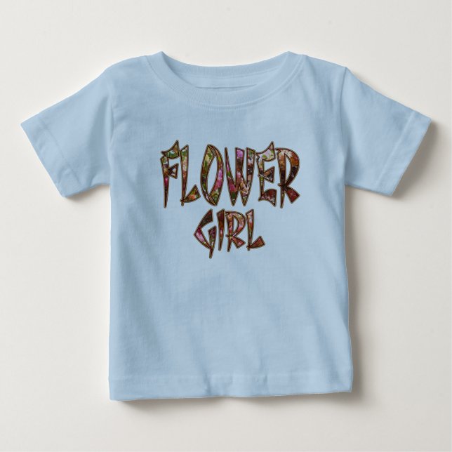Bebé Camiseta con Volantes para Niña de Flores Personal (Anverso)