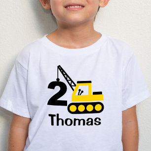 Bebé Camiseta Crane Crane de construcción Boy 2 cumplea
